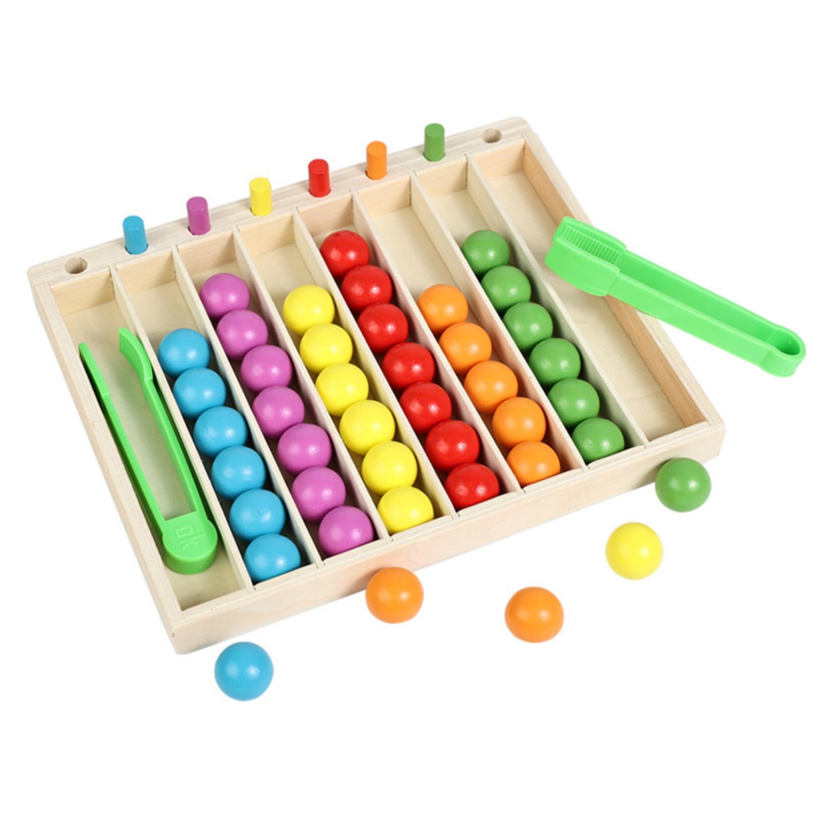 Kids Education Board - Drewniana plansza do sortowania kulek w