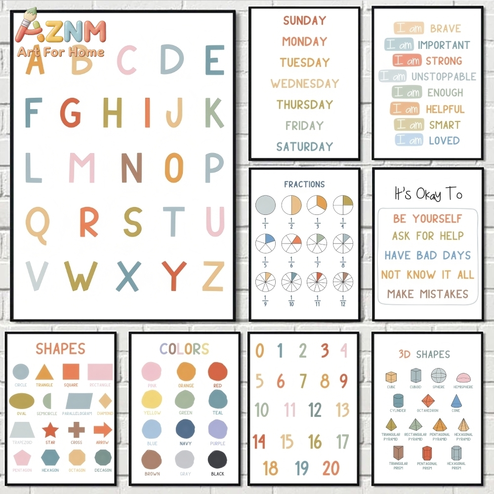 Kids Education Nursery - AZNM Edukacyjny Alfabet i Cyfry, Obraz