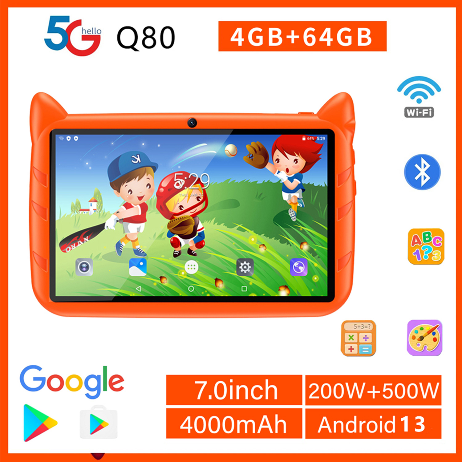 Kids Education Tablets - Nowy 5G WiFi Kids Tablet 7