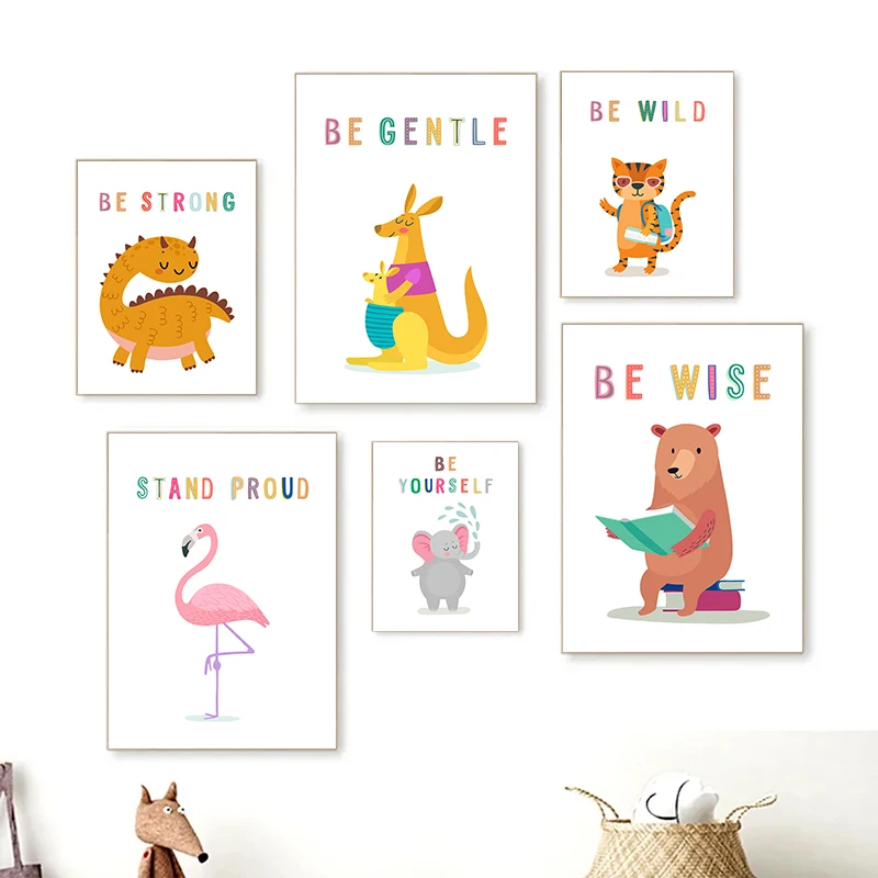 Kids Education Nursery - Obraz na płótnie, plakat edukacyjny dla