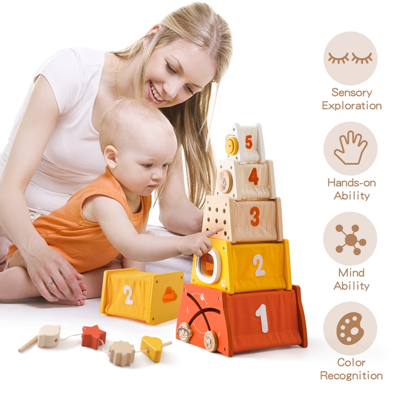 Drewniane zabawki Montessori d – Kids Education Board recenzja i cena